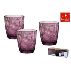 Set N°3 Bicchieri Acqua 'Diamond Rock Purple'