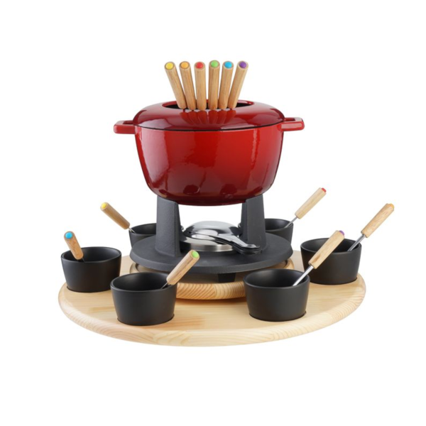 Set Fonduta Ghisa Rosso - 24 pz.