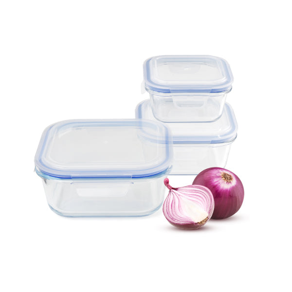 Set contenitori frigo vetro-plastica